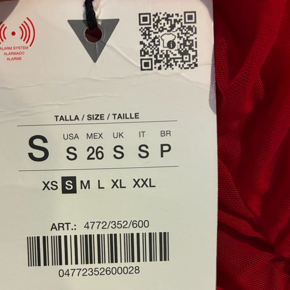 Zara NWT combination tulle midi dress red 4772/352 - Picture 15 of 15